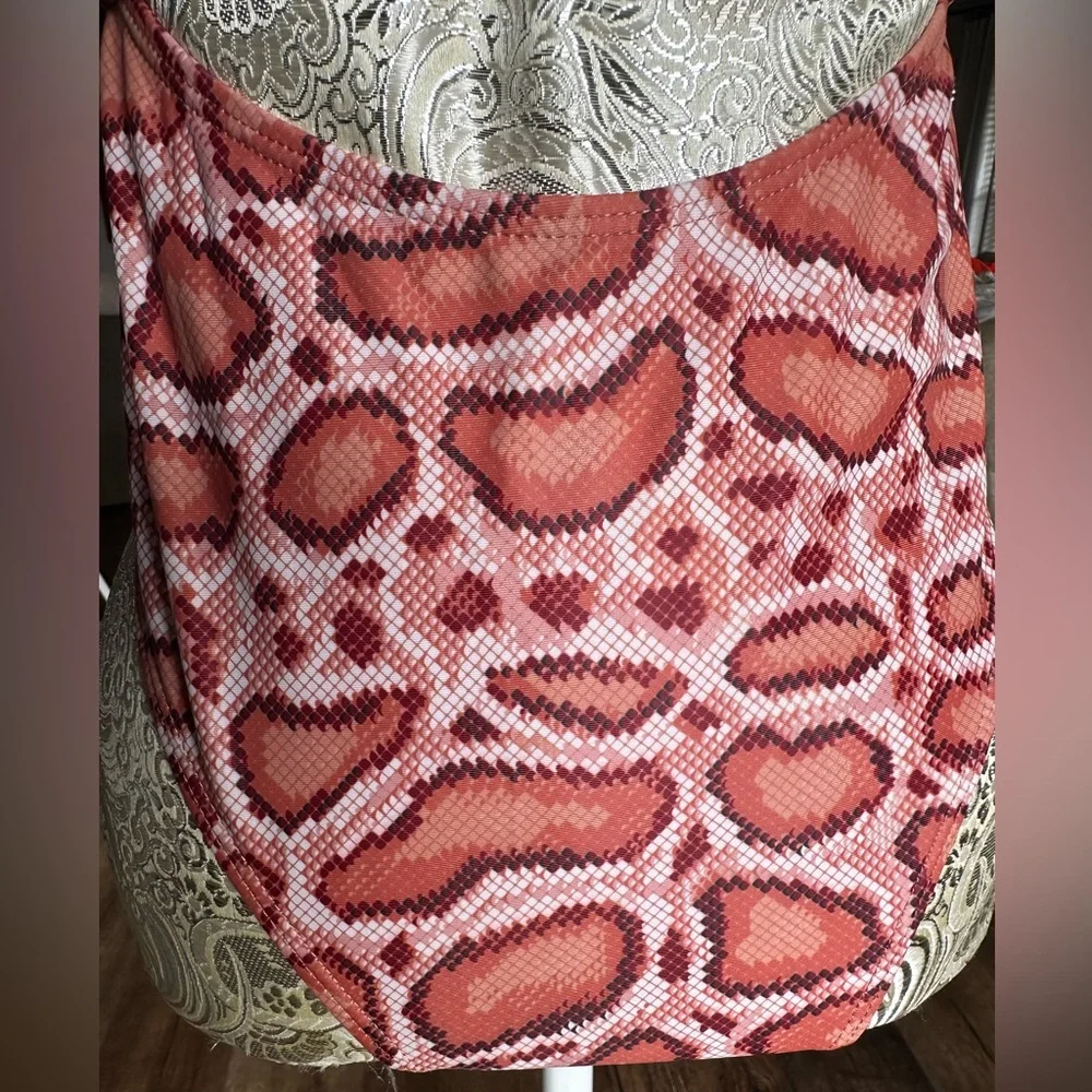 Mint Swim by Draya Sexy Stretch Red Leopard Print Swimsuit Beach Hot Size Large - Picture 5 of 5